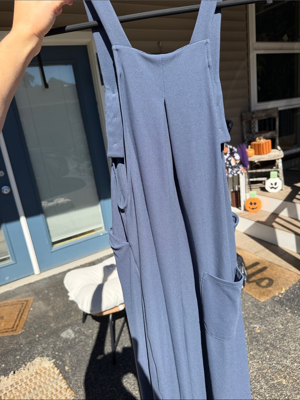 Halara Pockets Waffle Casual Overalls in “Mountain Spring” - Picture 5 of 11